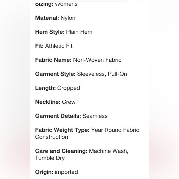 Peloton Women's Seamless Muscle Tank, Black, XS/S new - Picture 8 of 8